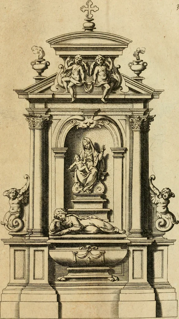 An illustration from Diversi ornamenti capricciosi per depositi o altari, vtilisimi a virtuosi, 1625, leaf 10
