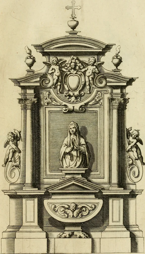 An illustration from Diversi ornamenti capricciosi per depositi o altari, vtilisimi a virtuosi, 1625, leaf 12