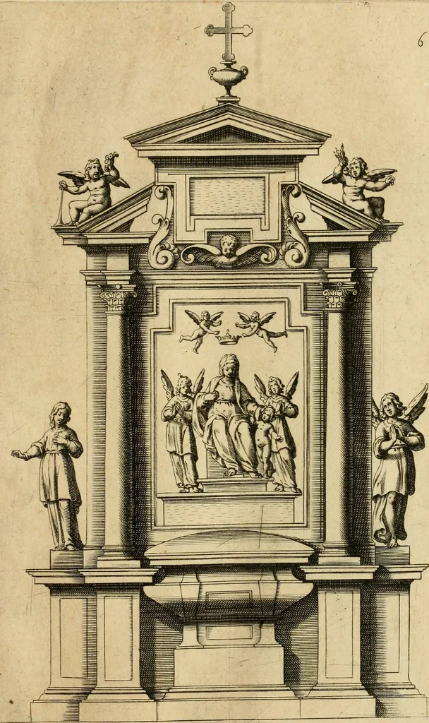 An illustration from Diversi ornamenti capricciosi per depositi o altari, vtilisimi a virtuosi, 1625, leaf 16