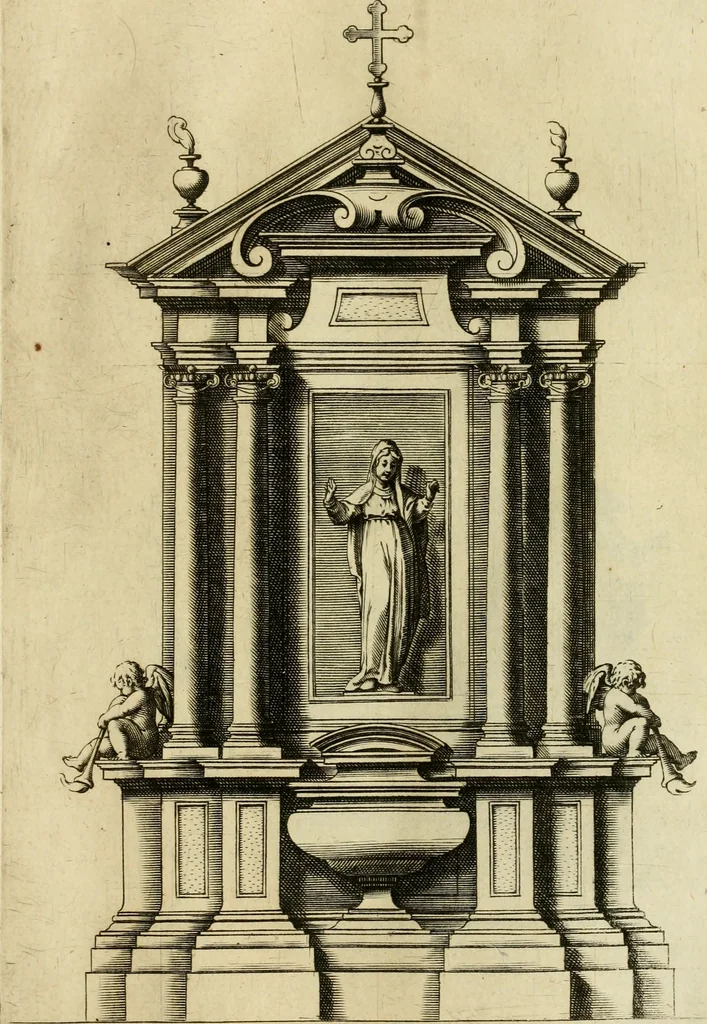 An illustration from Diversi ornamenti capricciosi per depositi o altari, vtilisimi a virtuosi, 1625, leaf 18