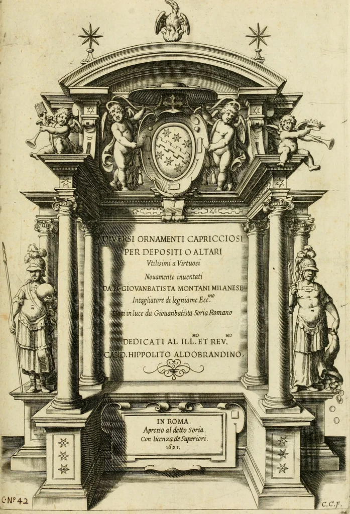 An illustration from Diversi ornamenti capricciosi per depositi o altari, vtilisimi a virtuosi, 1625, leaf 2
