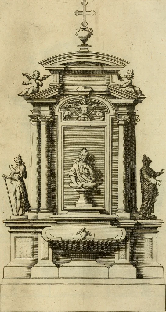 An illustration from Diversi ornamenti capricciosi per depositi o altari, vtilisimi a virtuosi, 1625, leaf 20