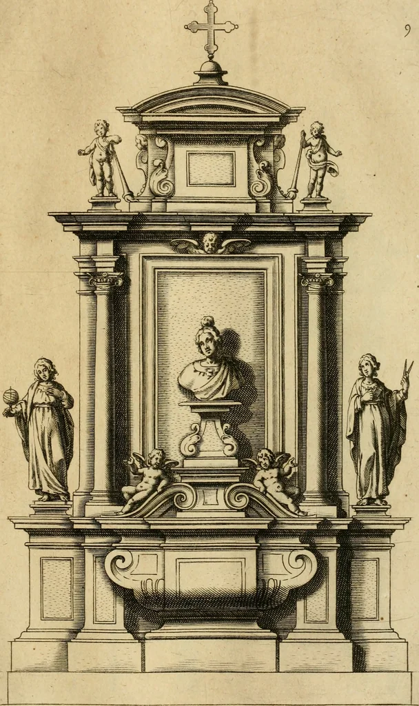 An illustration from Diversi ornamenti capricciosi per depositi o altari, vtilisimi a virtuosi, 1625, leaf 22