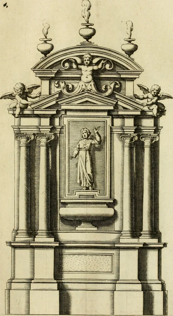 An illustration from Diversi ornamenti capricciosi per depositi o altari, vtilisimi a virtuosi, 1625, leaf 24