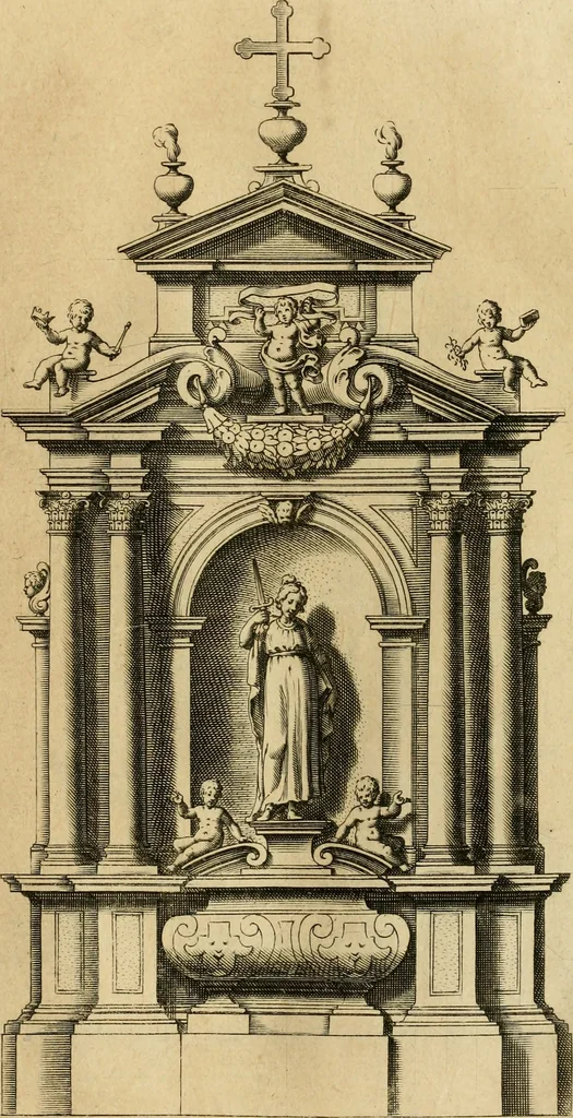 An illustration from Diversi ornamenti capricciosi per depositi o altari, vtilisimi a virtuosi, 1625, leaf 26