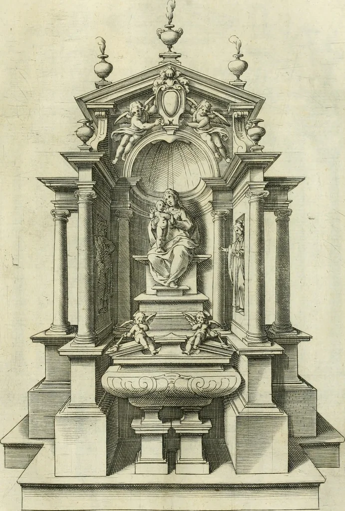 An illustration from Diversi ornamenti capricciosi per depositi o altari, vtilisimi a virtuosi, 1625, leaf 28