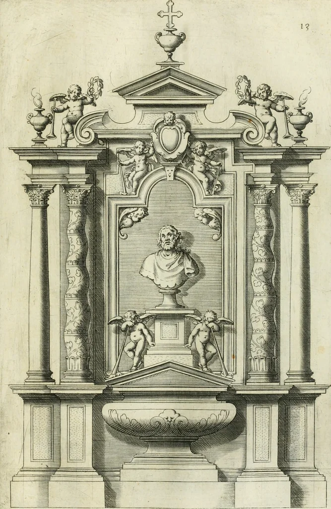 An illustration from Diversi ornamenti capricciosi per depositi o altari, vtilisimi a virtuosi, 1625, leaf 30