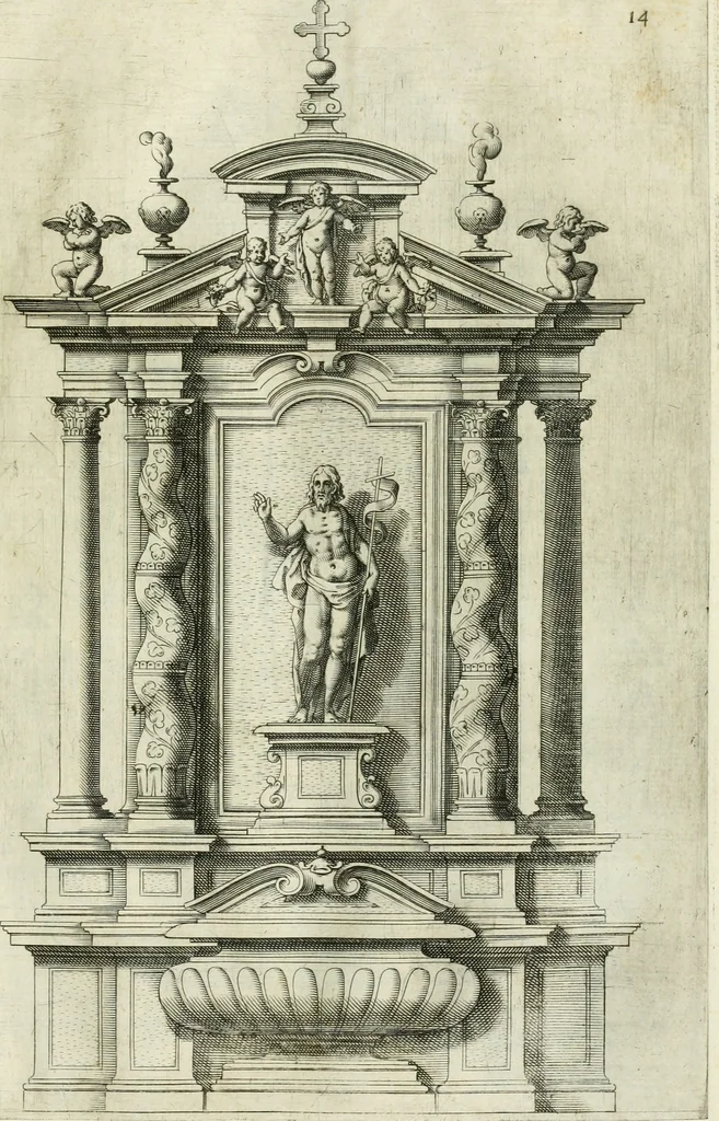 An illustration from Diversi ornamenti capricciosi per depositi o altari, vtilisimi a virtuosi, 1625, leaf 32
