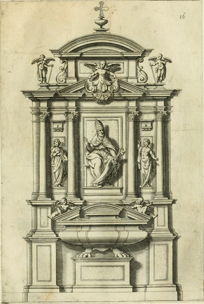 An illustration from Diversi ornamenti capricciosi per depositi o altari, vtilisimi a virtuosi, 1625, leaf 36
