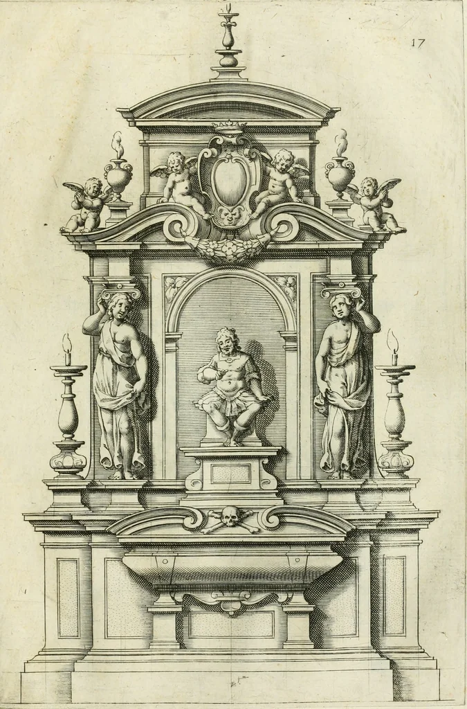 An illustration from Diversi ornamenti capricciosi per depositi o altari, vtilisimi a virtuosi, 1625, leaf 38