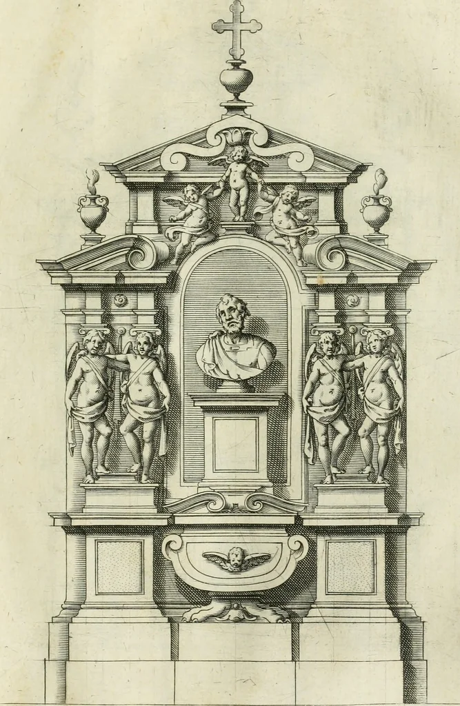 An illustration from Diversi ornamenti capricciosi per depositi o altari, vtilisimi a virtuosi, 1625, leaf 40