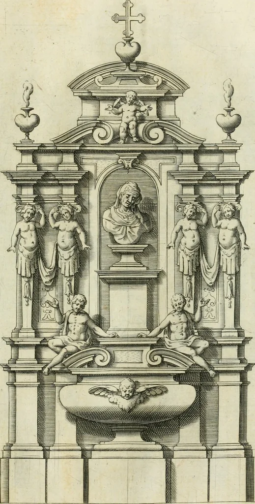 An illustration from Diversi ornamenti capricciosi per depositi o altari, vtilisimi a virtuosi, 1625, leaf 42