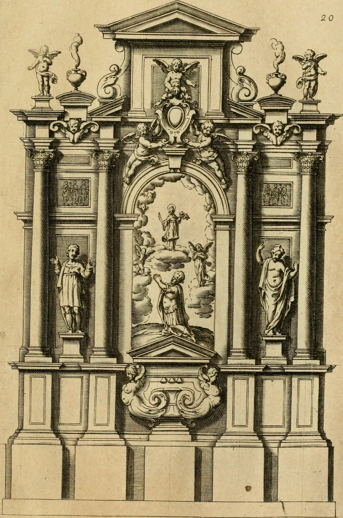 An illustration from Diversi ornamenti capricciosi per depositi o altari, vtilisimi a virtuosi, 1625, leaf 44