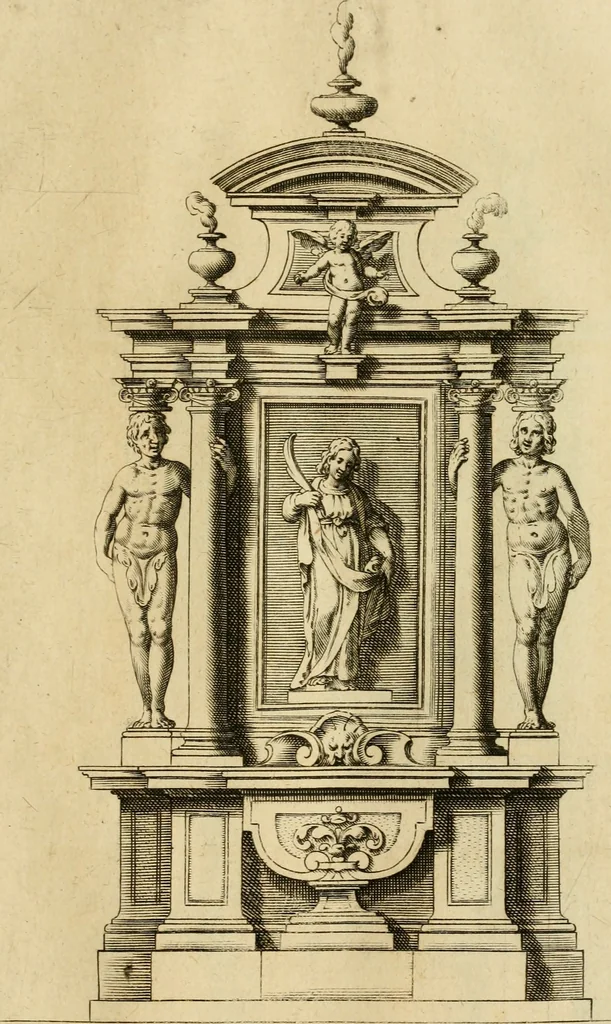 An illustration from Diversi ornamenti capricciosi per depositi o altari, vtilisimi a virtuosi, 1625, leaf 48