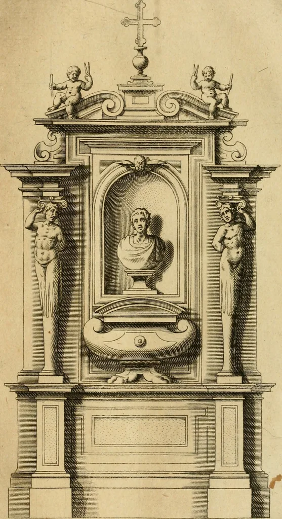 An illustration from Diversi ornamenti capricciosi per depositi o altari, vtilisimi a virtuosi, 1625, leaf 50