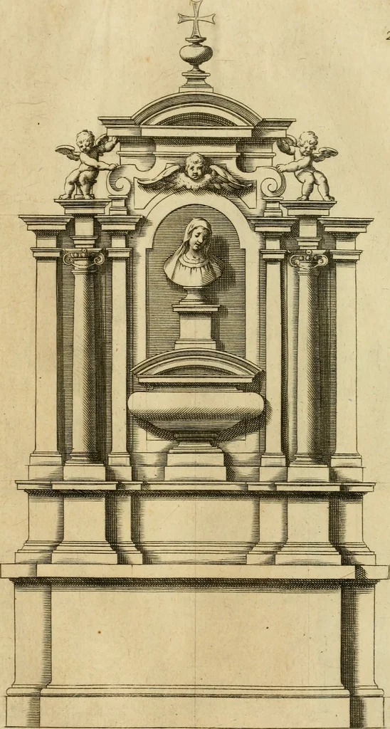 An illustration from Diversi ornamenti capricciosi per depositi o altari, vtilisimi a virtuosi, 1625, leaf 56