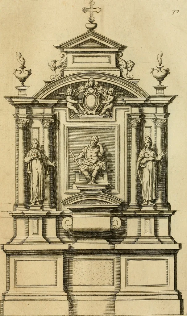 An illustration from Diversi ornamenti capricciosi per depositi o altari, vtilisimi a virtuosi, 1625, leaf 68