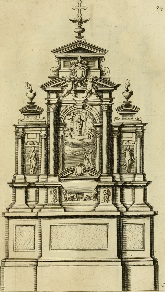 An illustration from Diversi ornamenti capricciosi per depositi o altari, vtilisimi a virtuosi, 1625, leaf 72