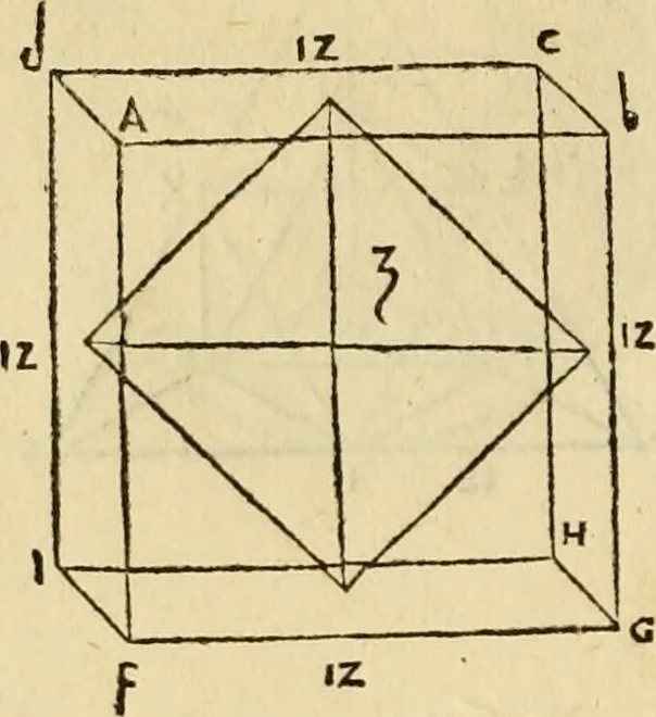An illustration from Divina proportione : opera a tutti glingegni perspicaci e curiosi necessaria oue ciascun studioso di philosophia: prospettiua pictura sculptura: architectura: musica: e altre mathematice: suavissima: sotile: e admirabile doctrina consequira: e delecterassi: co[n] varie questione de secretissima scientia, 1509, leaf 111