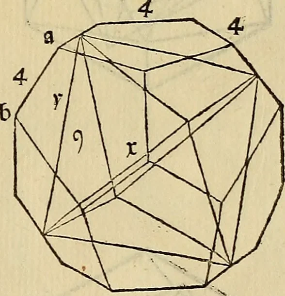 An illustration from Divina proportione : opera a tutti glingegni perspicaci e curiosi necessaria oue ciascun studioso di philosophia: prospettiua pictura sculptura: architectura: musica: e altre mathematice: suavissima: sotile: e admirabile doctrina consequira: e delecterassi: co[n] varie questione de secretissima scientia, 1509, leaf 114