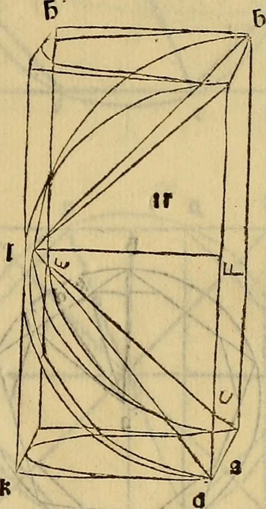 An illustration from Divina proportione : opera a tutti glingegni perspicaci e curiosi necessaria oue ciascun studioso di philosophia: prospettiua pictura sculptura: architectura: musica: e altre mathematice: suavissima: sotile: e admirabile doctrina consequira: e delecterassi: co[n] varie questione de secretissima scientia, 1509, leaf 122