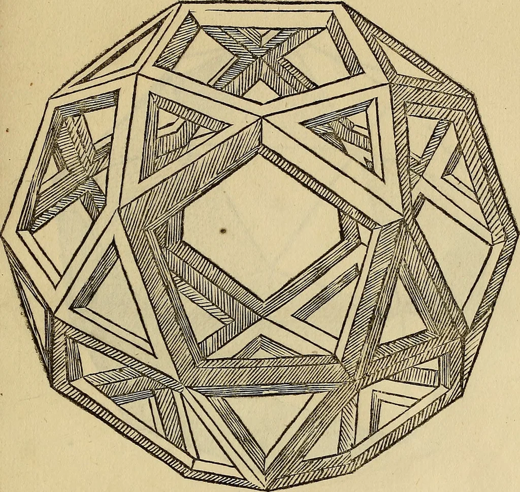 An illustration from Divina proportione : opera a tutti glingegni perspicaci e curiosi necessaria oue ciascun studioso di philosophia: prospettiua pictura sculptura: architectura: musica: e altre mathematice: suavissima: sotile: e admirabile doctrina consequira: e delecterassi: co[n] varie questione de secretissima scientia, 1509, leaf 248
