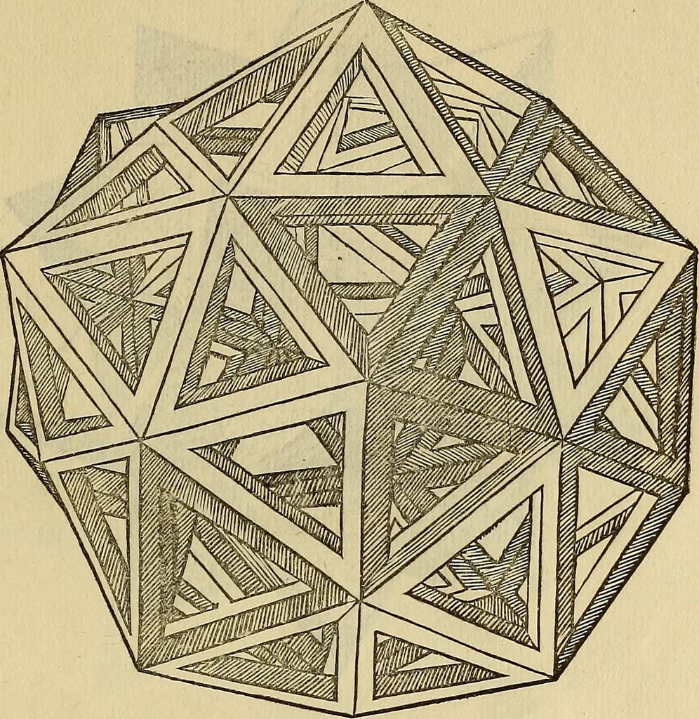 An illustration from Divina proportione : opera a tutti glingegni perspicaci e curiosi necessaria oue ciascun studioso di philosophia: prospettiua pictura sculptura: architectura: musica: e altre mathematice: suavissima: sotile: e admirabile doctrina consequira: e delecterassi: co[n] varie questione de secretissima scientia, 1509, leaf 252