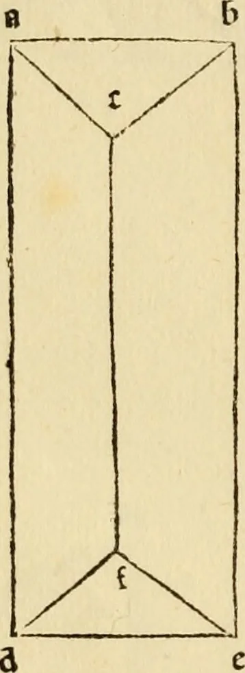 An illustration from Divina proportione : opera a tutti glingegni perspicaci e curiosi necessaria oue ciascun studioso di philosophia: prospettiua pictura sculptura: architectura: musica: e altre mathematice: suavissima: sotile: e admirabile doctrina consequira: e delecterassi: co[n] varie questione de secretissima scientia, 1509, leaf 51