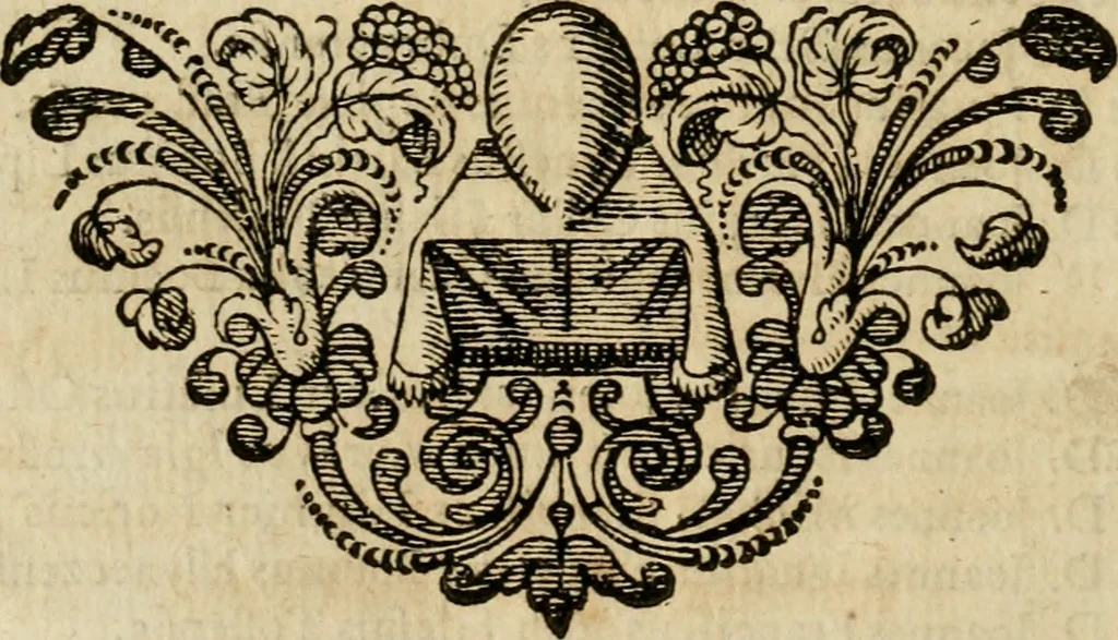 An illustration from Divo Francisco Borgiæ è Duce Gandiæ tertio, Soc. Jesu generali, à Clemente X Pont. Max. sanctorum clitum fastis ad scripto, Encomia emblemate, prosa, versu in de salvatoris Soc. Iesv ad S. Clementem, publice affixa in perpetuum amoris monumentum re ac typis incidi fecerunt, dum philosophum eius auspicys cptam primâ laureâ coronarent, 1672, leaf 11