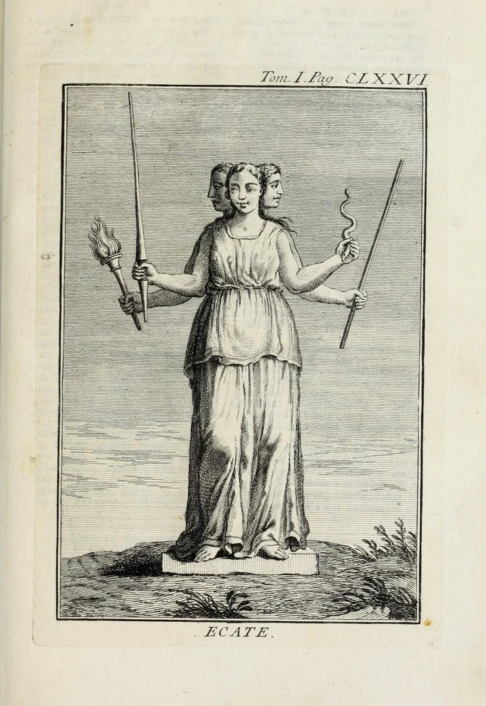 An illustration from Dizionario mitologico : ovvero della favola, poetico, storico ec. in cui esttamente si spiega l'origine degli dei, de' semidei, e gegli eroi dell'antico gentilessimo, i misteri, i dogmi, il culto, i sacrifizj, i giuochi, le feste, e tutto ciò, che appartiene alla religione de' Gentilli ..., 1755, leaf 251