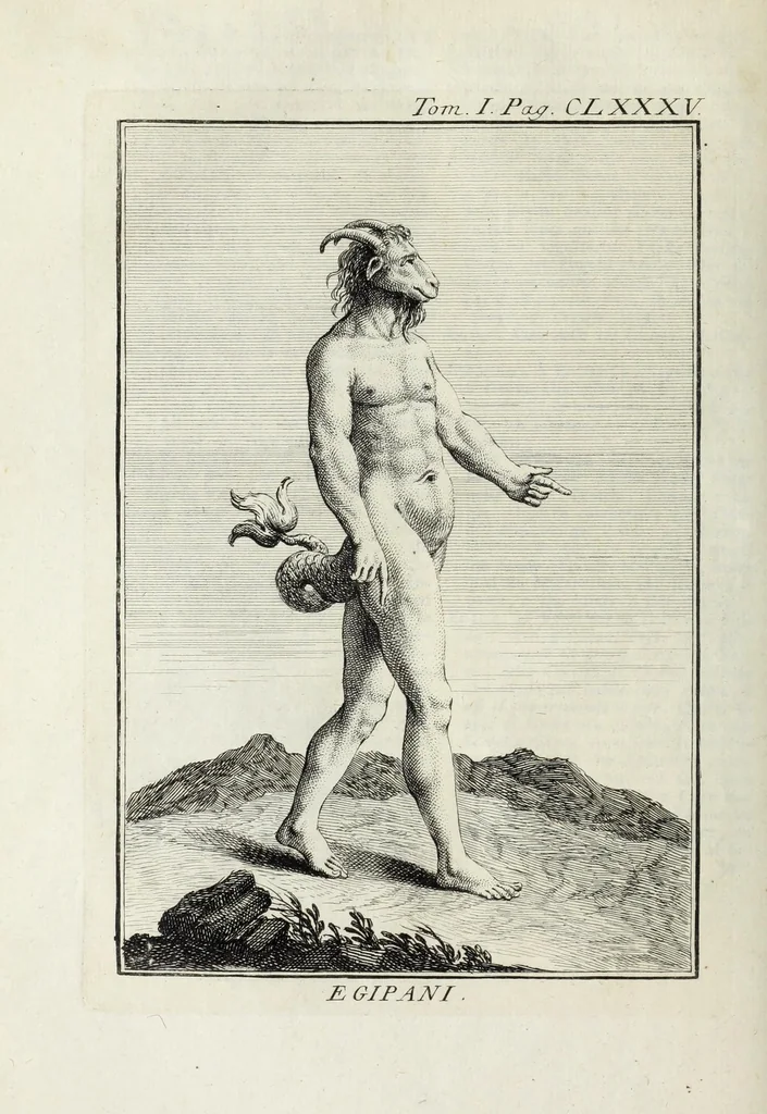 An illustration from Dizionario mitologico : ovvero della favola, poetico, storico ec. in cui esttamente si spiega l'origine degli dei, de' semidei, e gegli eroi dell'antico gentilessimo, i misteri, i dogmi, il culto, i sacrifizj, i giuochi, le feste, e tutto ciò, che appartiene alla religione de' Gentilli ..., 1755, leaf 262