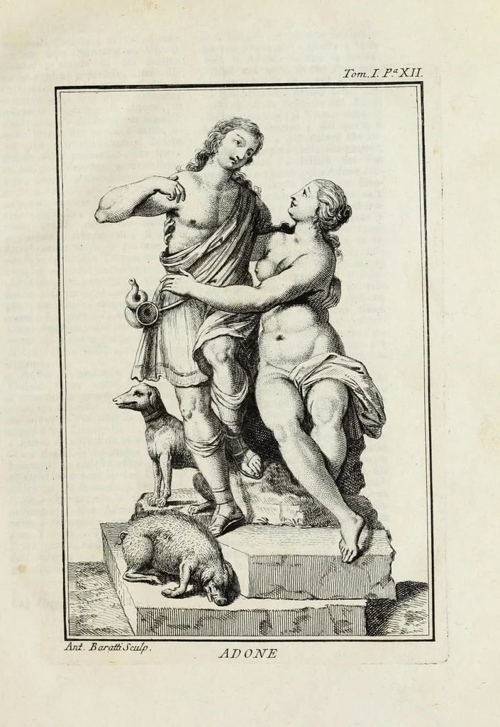 An illustration from Dizionario mitologico : ovvero della favola, poetico, storico ec. in cui esttamente si spiega l'origine degli dei, de' semidei, e gegli eroi dell'antico gentilessimo, i misteri, i dogmi, il culto, i sacrifizj, i giuochi, le feste, e tutto ciò, che appartiene alla religione de' Gentilli ..., 1755, leaf 29