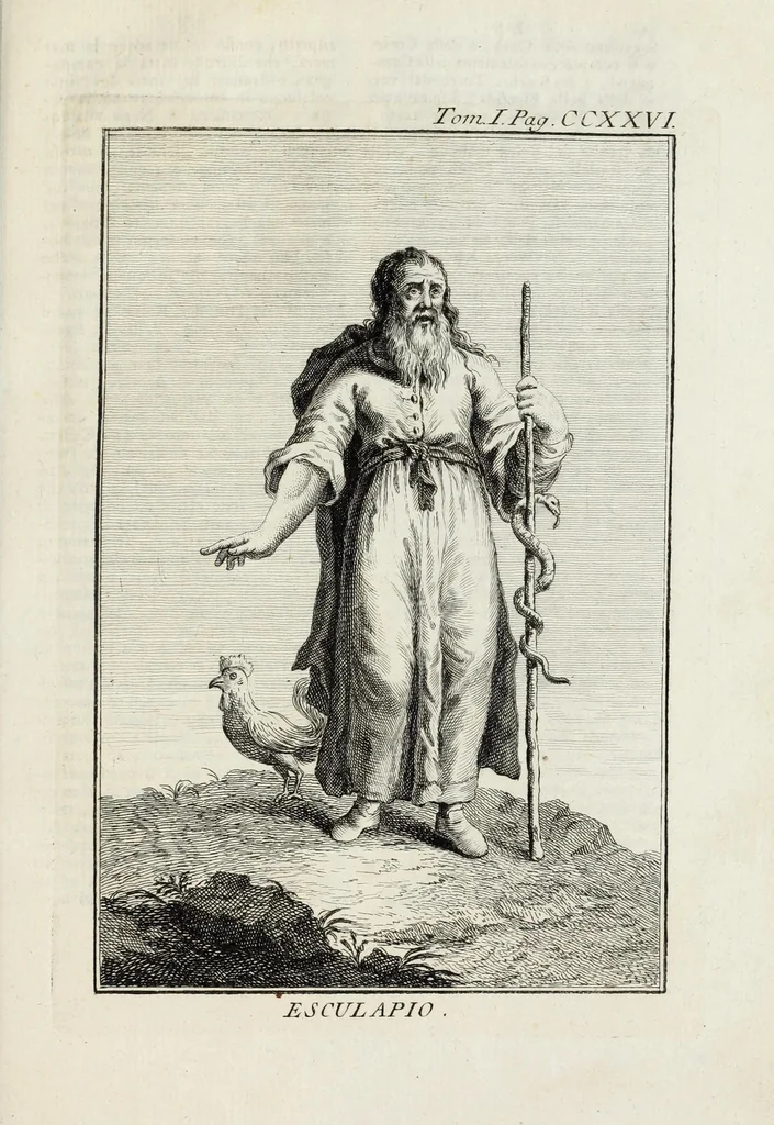 An illustration from Dizionario mitologico : ovvero della favola, poetico, storico ec. in cui esttamente si spiega l'origine degli dei, de' semidei, e gegli eroi dell'antico gentilessimo, i misteri, i dogmi, il culto, i sacrifizj, i giuochi, le feste, e tutto ciò, che appartiene alla religione de' Gentilli ..., 1755, leaf 309