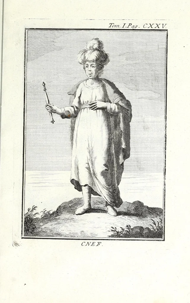 An illustration from Dizionario mitologico, ovvero, Della favola, storico, poetico, simbolico ec. in cui esattamente si spiega l'origine degli dei, de' semidei, e degli eroi dell' antico gentilesimo, i misterj, i dogmi, il culto, i sacrifizj, i giuochi, le feste, e tutto ciò, che appartiene alla religione de' gentili ..., 1776, leaf 315