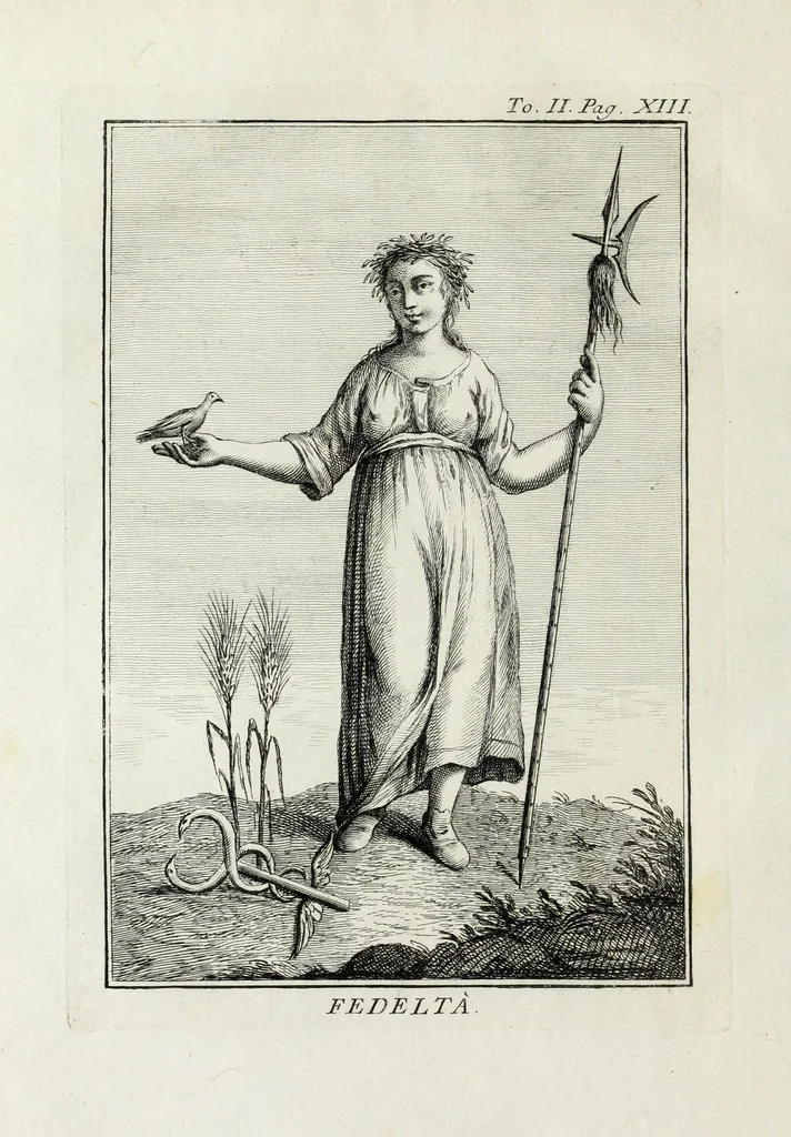 An illustration from Dizionario mitologico : ovvero della favola, poetico, storico ec. in cui esttamente si spiega l'origine degli dei, de' semidei, e gegli eroi dell'antico gentilessimo, i misteri, i dogmi, il culto, i sacrifizj, i giuochi, le feste, e tutto ciò, che appartiene alla religione de' Gentilli ..., 1755, leaf 22
