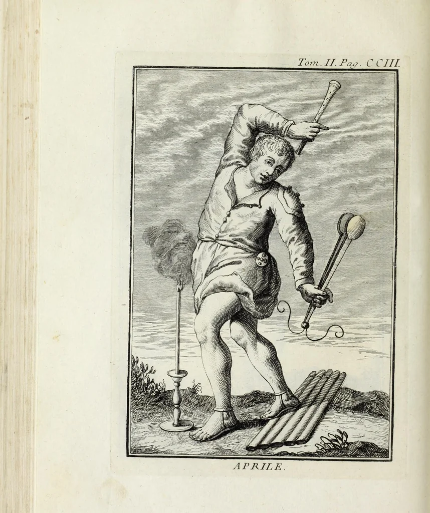 An illustration from Dizionario mitologico : ovvero della favola, poetico, storico ec. in cui esttamente si spiega l'origine degli dei, de' semidei, e gegli eroi dell'antico gentilessimo, i misteri, i dogmi, il culto, i sacrifizj, i giuochi, le feste, e tutto ciò, che appartiene alla religione de' Gentilli ..., 1755, leaf 264