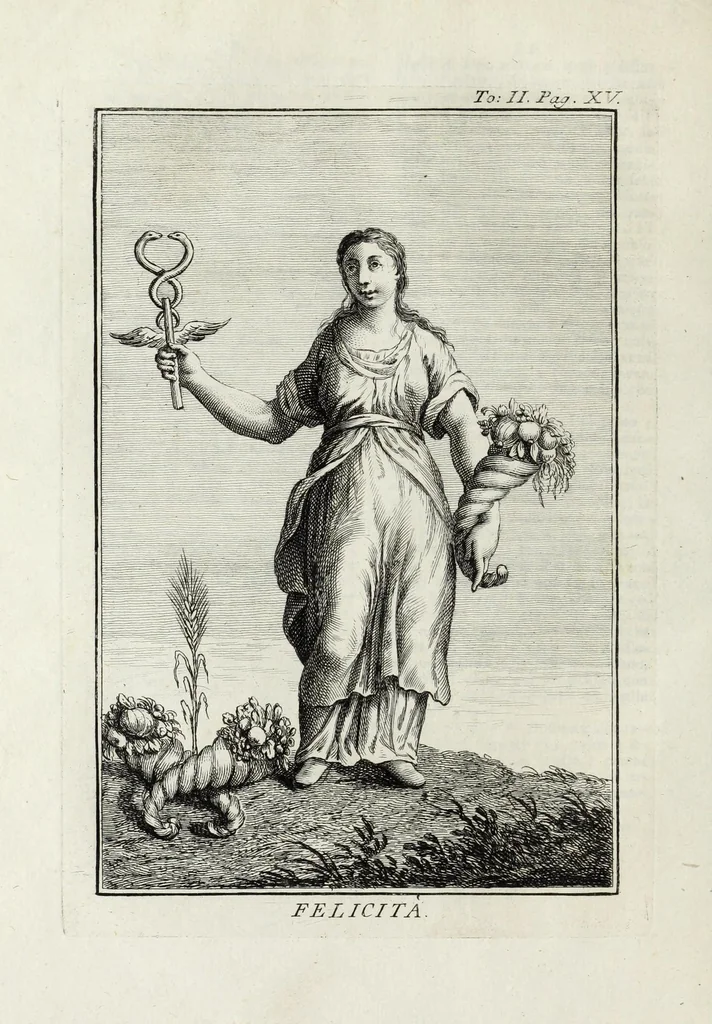 An illustration from Dizionario mitologico : ovvero della favola, poetico, storico ec. in cui esttamente si spiega l'origine degli dei, de' semidei, e gegli eroi dell'antico gentilessimo, i misteri, i dogmi, il culto, i sacrifizj, i giuochi, le feste, e tutto ciò, che appartiene alla religione de' Gentilli ..., 1755, leaf 28