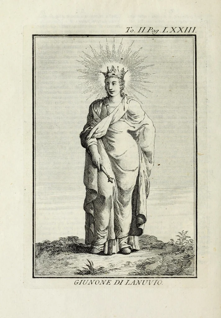 An illustration from Dizionario mitologico : ovvero della favola, poetico, storico ec. in cui esttamente si spiega l'origine degli dei, de' semidei, e gegli eroi dell'antico gentilessimo, i misteri, i dogmi, il culto, i sacrifizj, i giuochi, le feste, e tutto ciò, che appartiene alla religione de' Gentilli ..., 1755, leaf 98