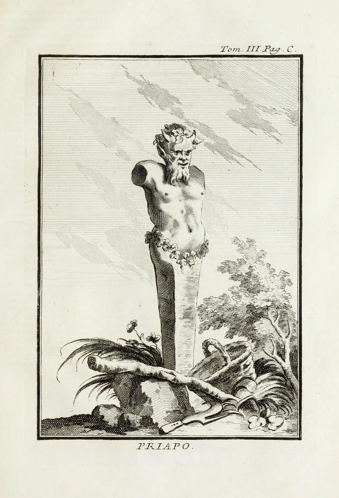 An illustration from Dizionario mitologico : ovvero della favola, poetico, storico ec. in cui esttamente si spiega l'origine degli dei, de' semidei, e gegli eroi dell'antico gentilessimo, i misteri, i dogmi, il culto, i sacrifizj, i giuochi, le feste, e tutto ciò, che appartiene alla religione de' Gentilli ..., 1755, leaf 149