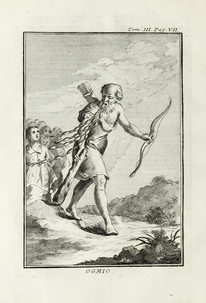 An illustration from Dizionario mitologico : ovvero della favola, poetico, storico ec. in cui esttamente si spiega l'origine degli dei, de' semidei, e gegli eroi dell'antico gentilessimo, i misteri, i dogmi, il culto, i sacrifizj, i giuochi, le feste, e tutto ciò, che appartiene alla religione de' Gentilli ..., 1755, leaf 16