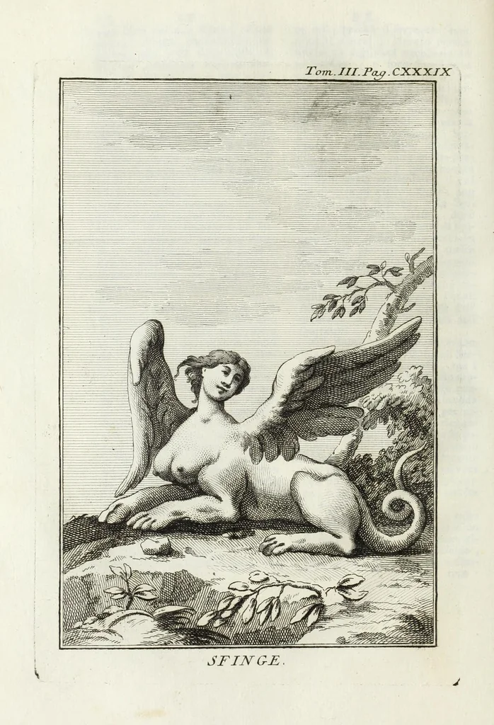 An illustration from Dizionario mitologico : ovvero della favola, poetico, storico ec. in cui esttamente si spiega l'origine degli dei, de' semidei, e gegli eroi dell'antico gentilessimo, i misteri, i dogmi, il culto, i sacrifizj, i giuochi, le feste, e tutto ciò, che appartiene alla religione de' Gentilli ..., 1755, leaf 208