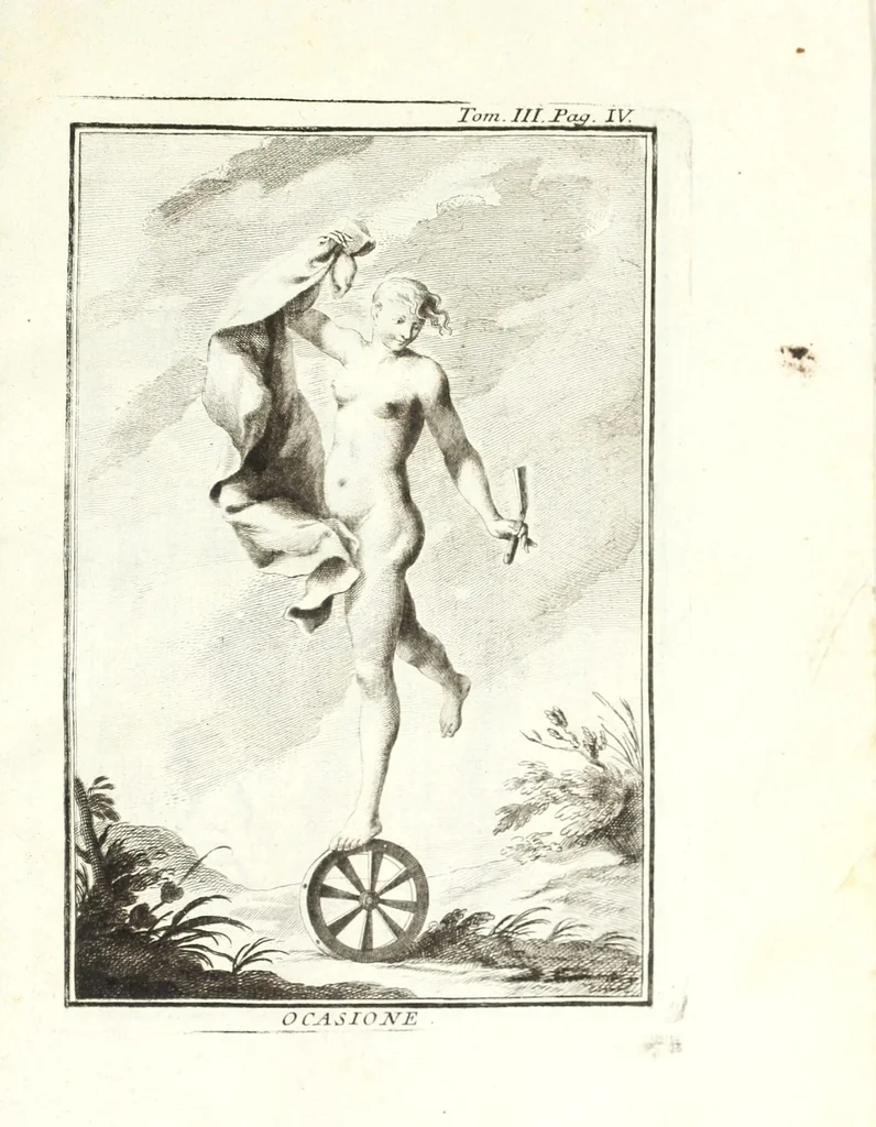 An illustration from Dizionario mitologico, ovvero, Della favola, storico, poetico, simbolico ec. in cui esattamente si spiega l'origine degli dei, de' semidei, e degli eroi dell' antico gentilesimo, i misterj, i dogmi, il culto, i sacrifizj, i giuochi, le feste, e tutto ciò, che appartiene alla religione de' gentili ..., 1776, leaf 269