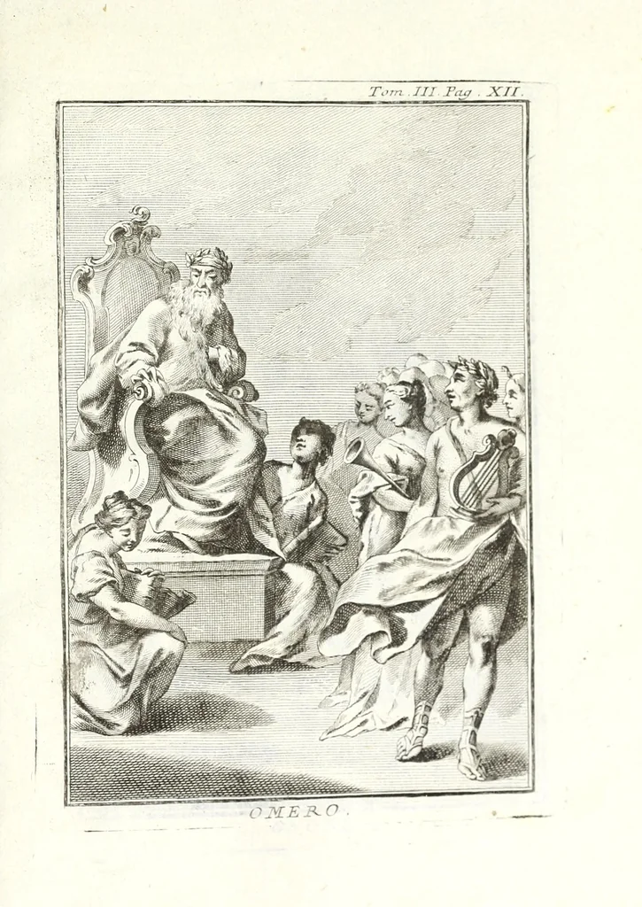 An illustration from Dizionario mitologico, ovvero, Della favola, storico, poetico, simbolico ec. in cui esattamente si spiega l'origine degli dei, de' semidei, e degli eroi dell' antico gentilesimo, i misterj, i dogmi, il culto, i sacrifizj, i giuochi, le feste, e tutto ciò, che appartiene alla religione de' gentili ..., 1776, leaf 283