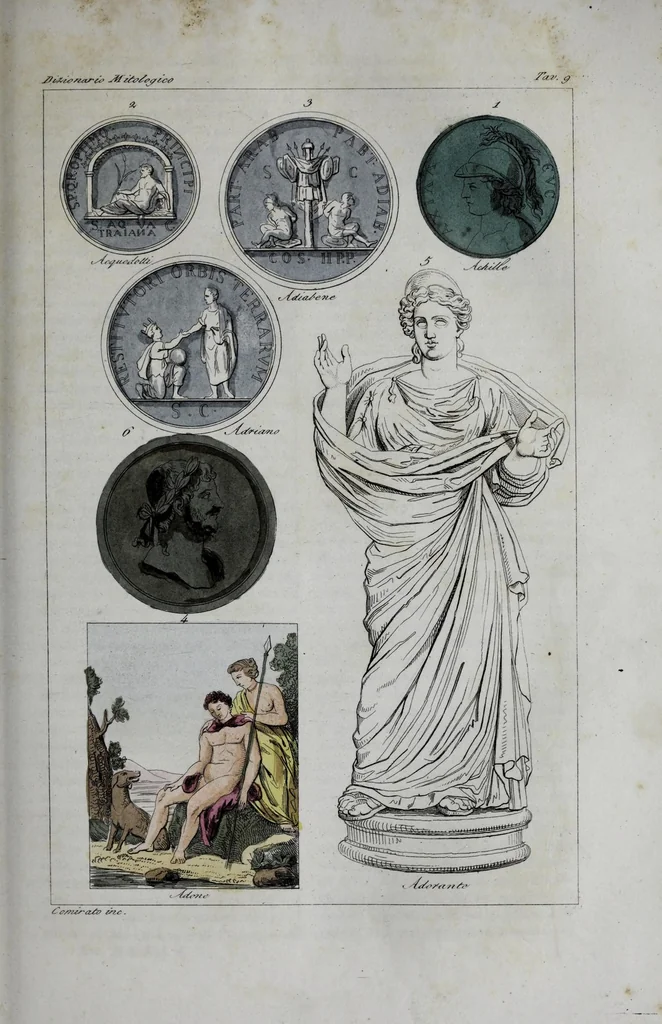 An illustration from Dizionario pittoresco di ogni mitologia d'antichita, d'iconologia e delle favole del medio evo ..., 1840, leaf 381