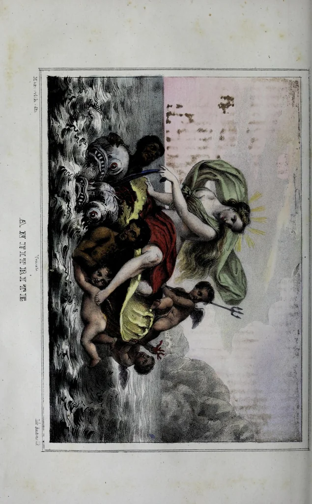An illustration from Dizionario pittoresco di ogni mitologia d'antichita, d'iconologia e delle favole del medio evo ..., 1840, leaf 216