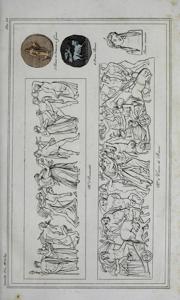An illustration from Dizionario pittoresco di ogni mitologia d'antichita, d'iconologia e delle favole del medio evo ..., 1840, leaf 85