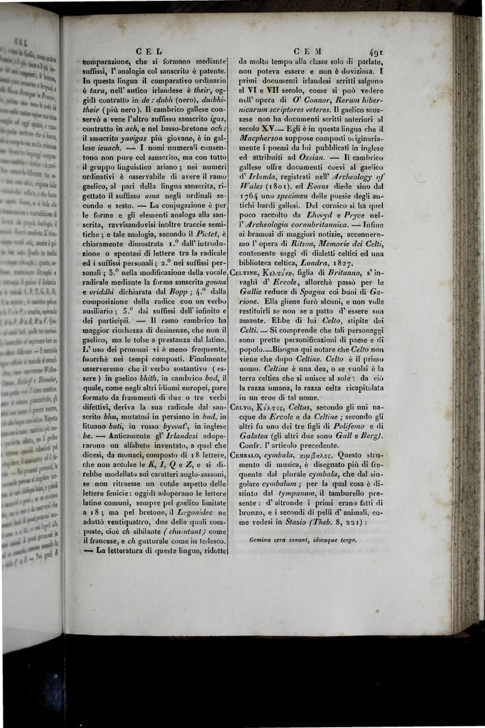 An illustration from Dizionario pittoresco di ogni mitologia d'antichita, d'iconologia e delle favole del medio evo ..., 1840, leaf 535