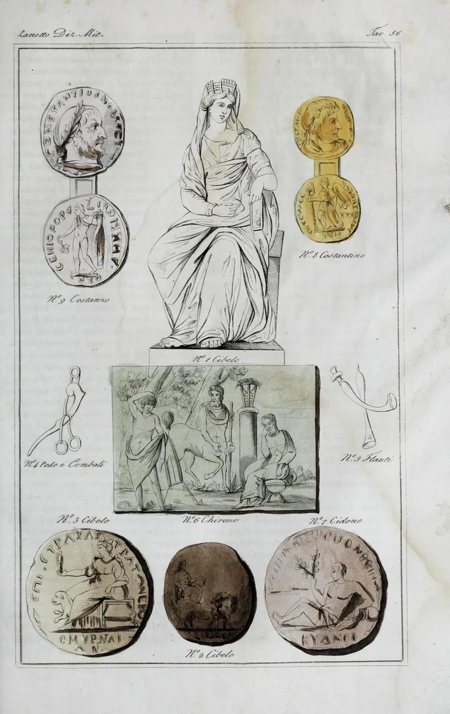 An illustration from Dizionario pittoresco di ogni mitologia d'antichita, d'iconologia e delle favole del medio evo ..., 1840, leaf 631