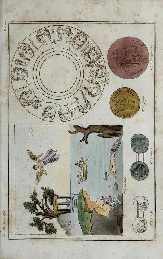 An illustration from Dizionario pittoresco di ogni mitologia d'antichita, d'iconologia e delle favole del medio evo ..., 1840, leaf 151
