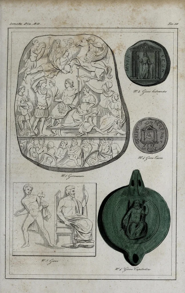 An illustration from Dizionario pittoresco di ogni mitologia d'antichita, d'iconologia e delle favole del medio evo ..., 1840, leaf 457